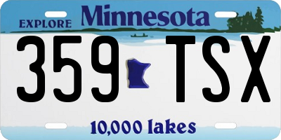 MN license plate 359TSX