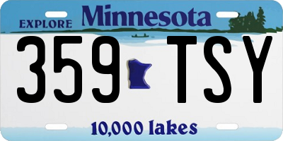 MN license plate 359TSY