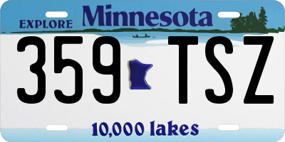 MN license plate 359TSZ
