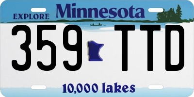 MN license plate 359TTD