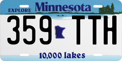 MN license plate 359TTH