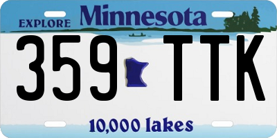 MN license plate 359TTK