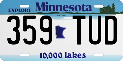MN license plate 359TUD