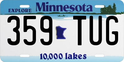 MN license plate 359TUG