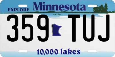 MN license plate 359TUJ