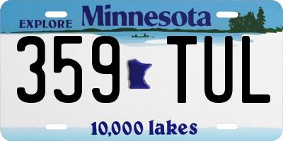 MN license plate 359TUL