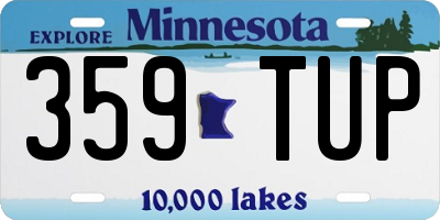 MN license plate 359TUP
