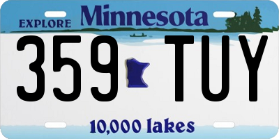 MN license plate 359TUY