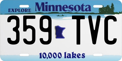 MN license plate 359TVC