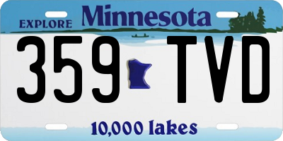 MN license plate 359TVD