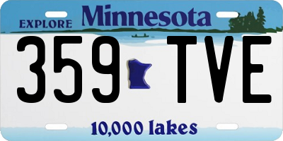 MN license plate 359TVE