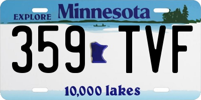 MN license plate 359TVF