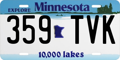 MN license plate 359TVK