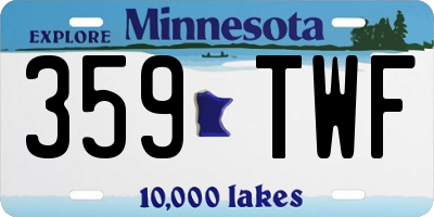MN license plate 359TWF