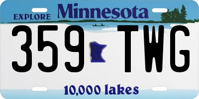 MN license plate 359TWG