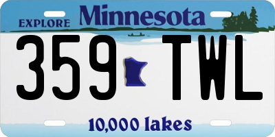 MN license plate 359TWL