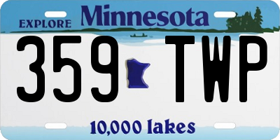 MN license plate 359TWP