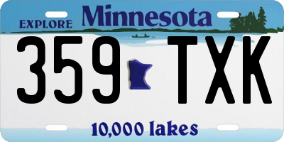 MN license plate 359TXK