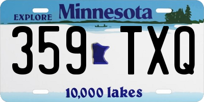 MN license plate 359TXQ