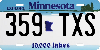 MN license plate 359TXS