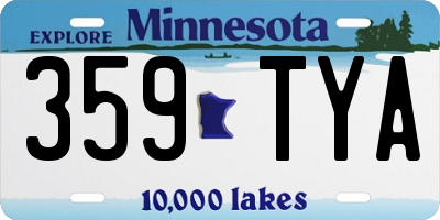 MN license plate 359TYA