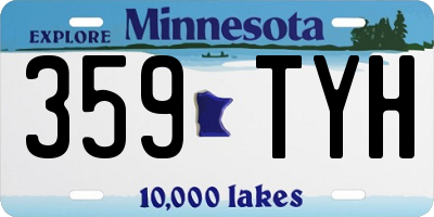 MN license plate 359TYH