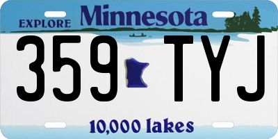 MN license plate 359TYJ