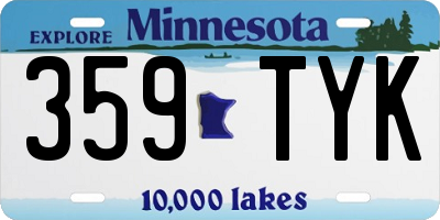 MN license plate 359TYK
