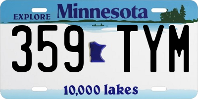 MN license plate 359TYM