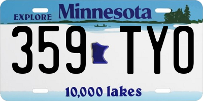 MN license plate 359TYO