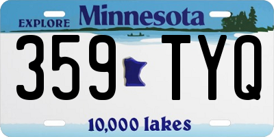 MN license plate 359TYQ