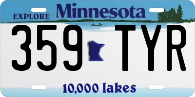 MN license plate 359TYR