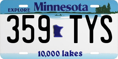 MN license plate 359TYS