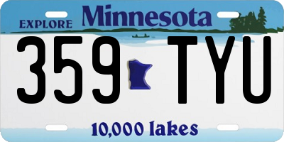 MN license plate 359TYU
