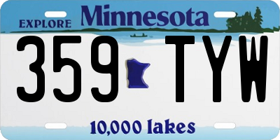 MN license plate 359TYW