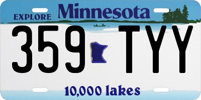 MN license plate 359TYY