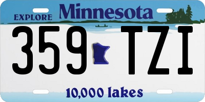 MN license plate 359TZI