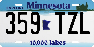 MN license plate 359TZL