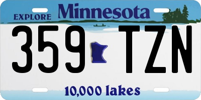 MN license plate 359TZN