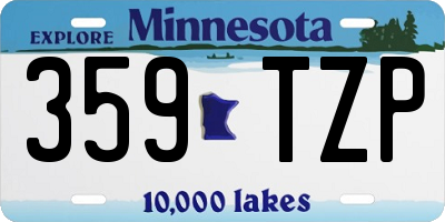MN license plate 359TZP
