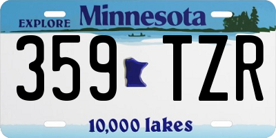 MN license plate 359TZR
