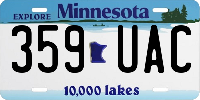 MN license plate 359UAC