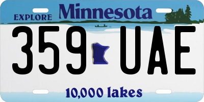 MN license plate 359UAE