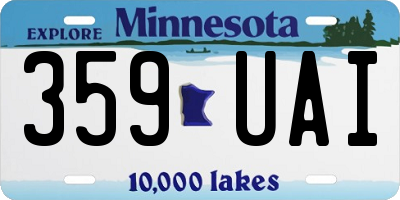 MN license plate 359UAI