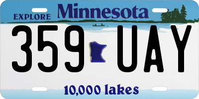 MN license plate 359UAY