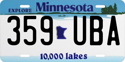 MN license plate 359UBA