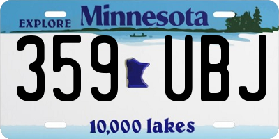 MN license plate 359UBJ
