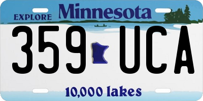 MN license plate 359UCA