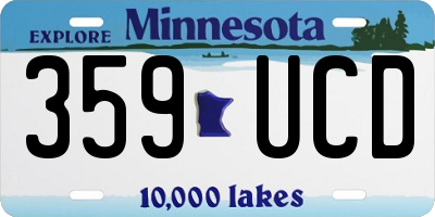 MN license plate 359UCD