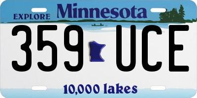 MN license plate 359UCE